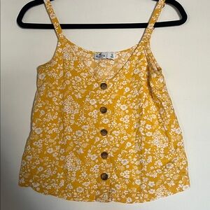 Hollister Yellow Floral Camisole Top